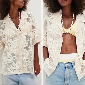 Free People Soleil Soleil Margot Oversized Buttondown Shirt